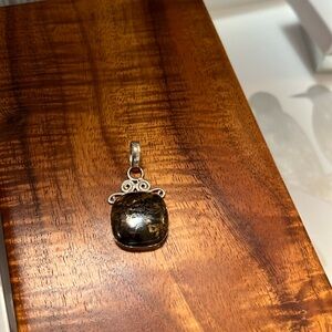 Beautiful Bronzite Silver Pendant